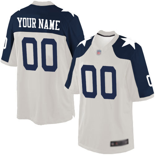 Limited White Men Alternate Jersey NFL Customized Football Dallas Cowboys Throwback->customized nfl jersey->Custom Jersey